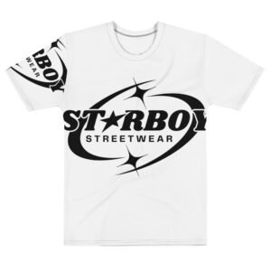 Black and White Retro Y2K Streetwear Graphic T-Shirt