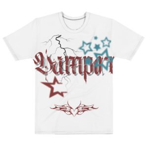 Black & Red Y2K Vampire Aura Graphic T-Shirt