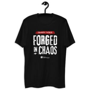 Red Black and White “Forget About Chaos” Streetwear T-Shirt