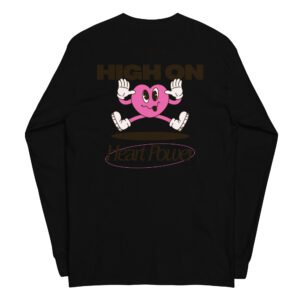 Retro Love Character Long Sleeve – Pink Illustrated Quote Tee