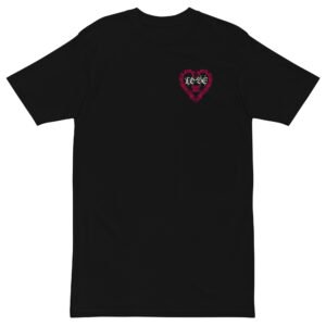 Crimson Grunge Heart – Gothic Valentine Love Quote T-Shirt