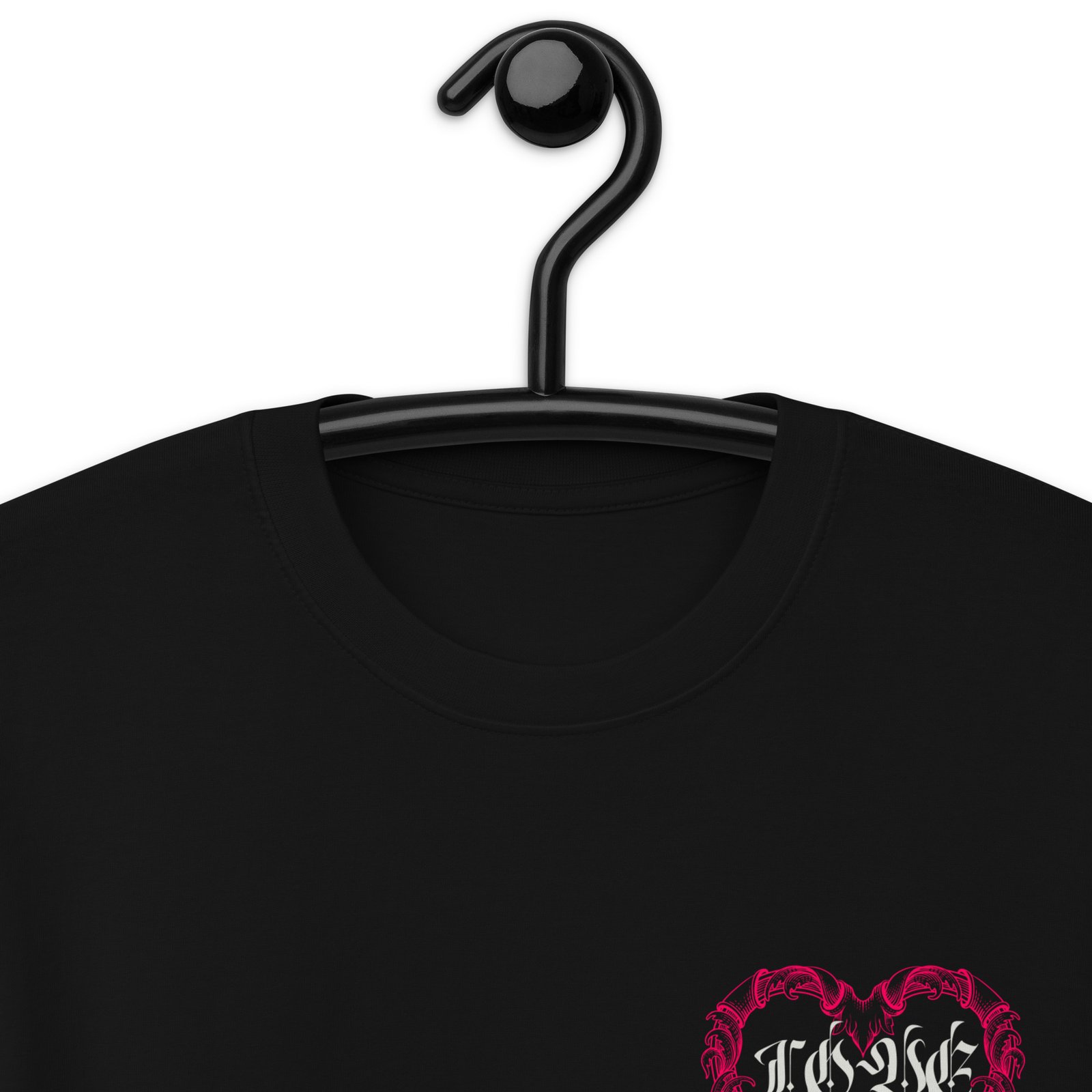 Crimson Grunge Heart – Gothic Valentine Love Quote T-Shirt - Image 2