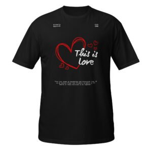 Red & Black Modern Typography Tee – Bold, Elegant Street Statement