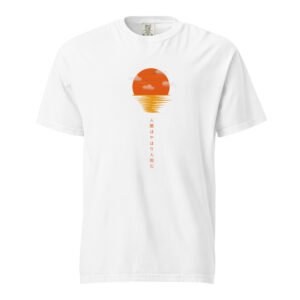 "The Minimalist Edge – Orange & Black Tee" heavyweight t-shirt