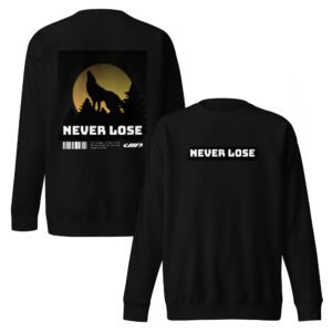 Never Lose Hope Wolf Hoodie – Black & Yellow Modern Streetwear